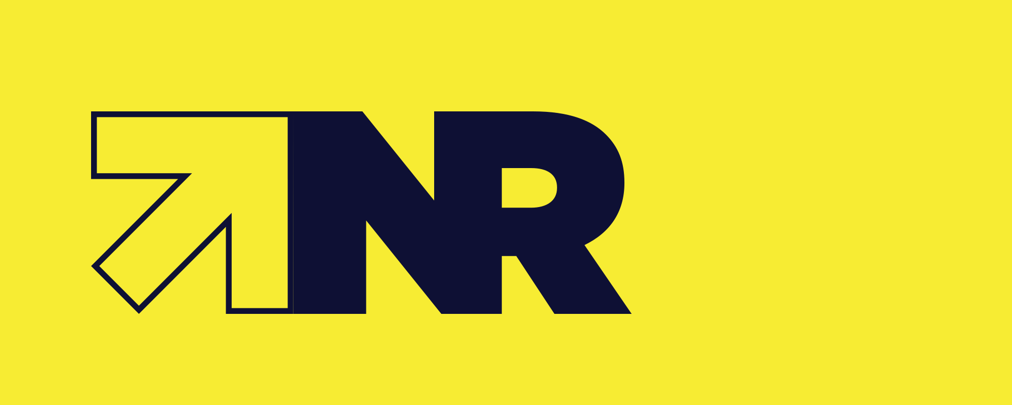 NR lockup · navy on yellow